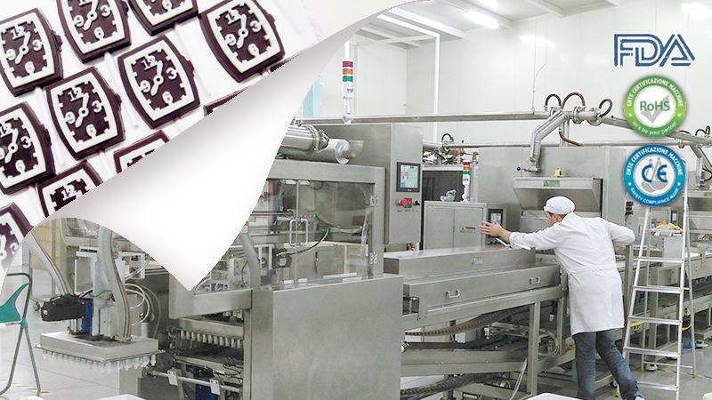 Chocolate Decoration Production Line & TRAYING Machine (MF-DE)